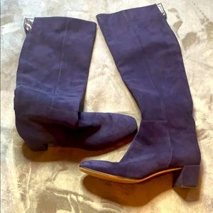 Gianvito Rossi navy suede boots made in Italy